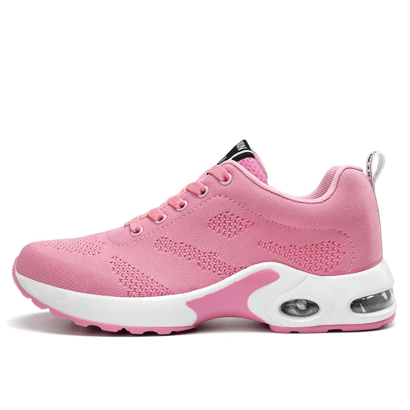 Women's Thick-Sole Mesh Walking Sneakers — product view