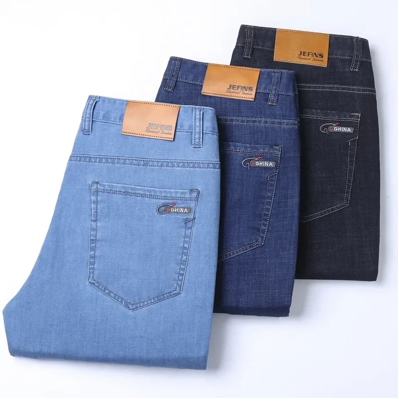 Men's Straight-Leg Stretch Denim Jeans — product view