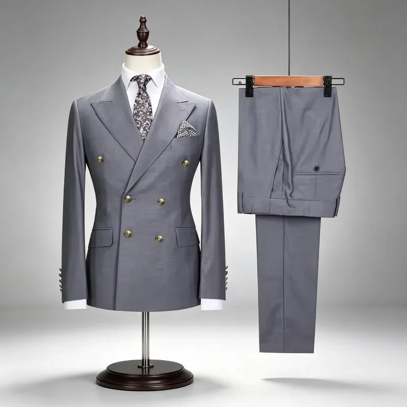 Men's Double-Breasted Blazer & Trouser Set