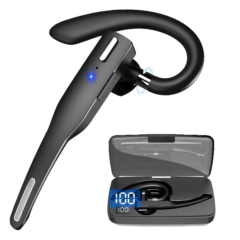 Single-Ear Bluetooth Business Headset with Charging Case