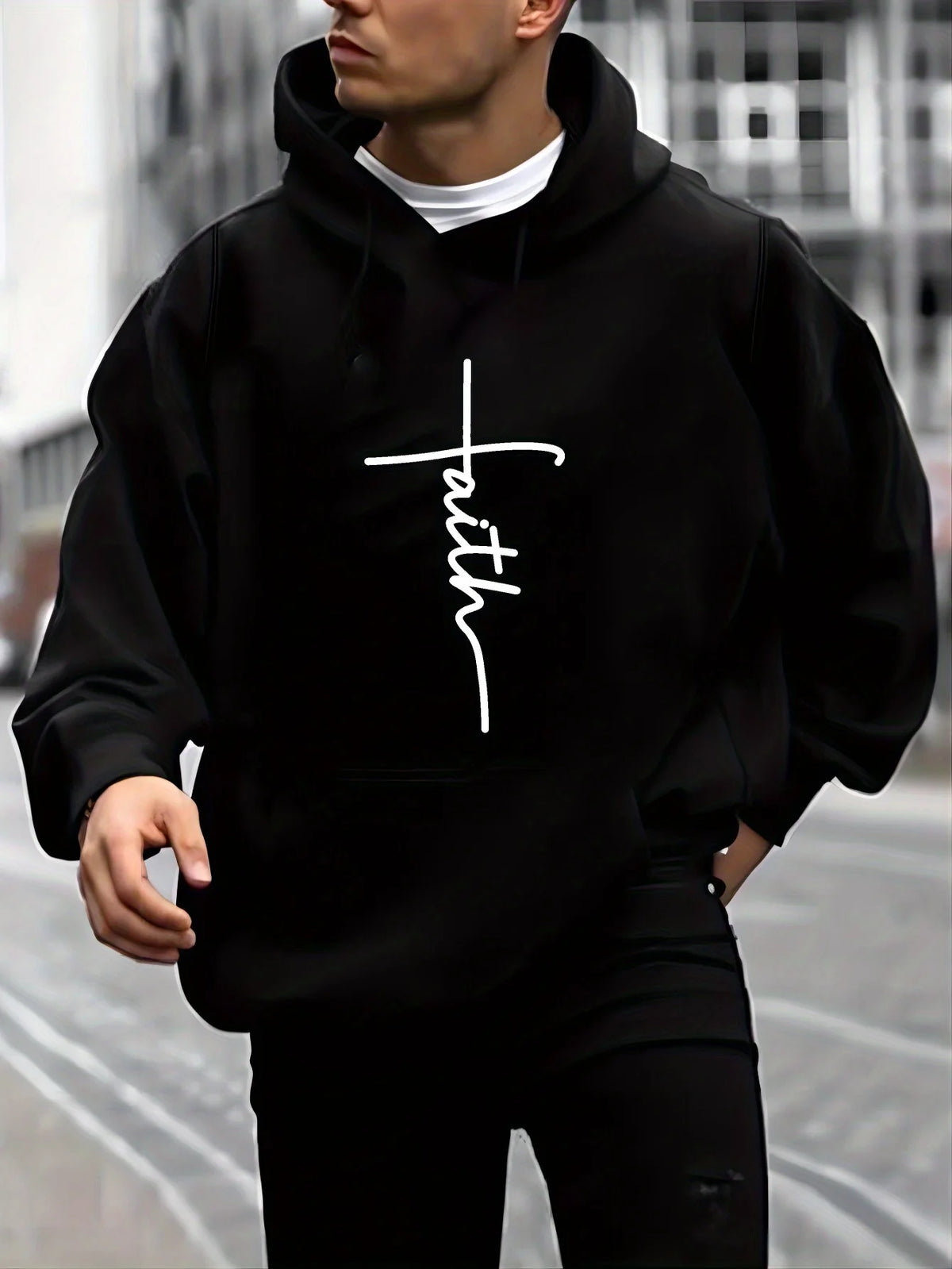 Men's Graphic Print Casual Hoodie