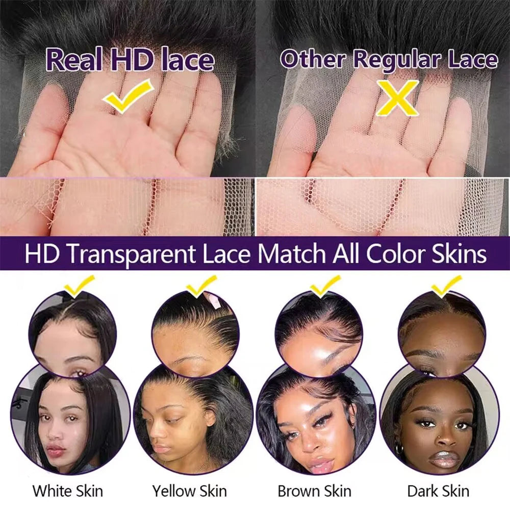 Deep Wave Human Hair Lace Wig — product view