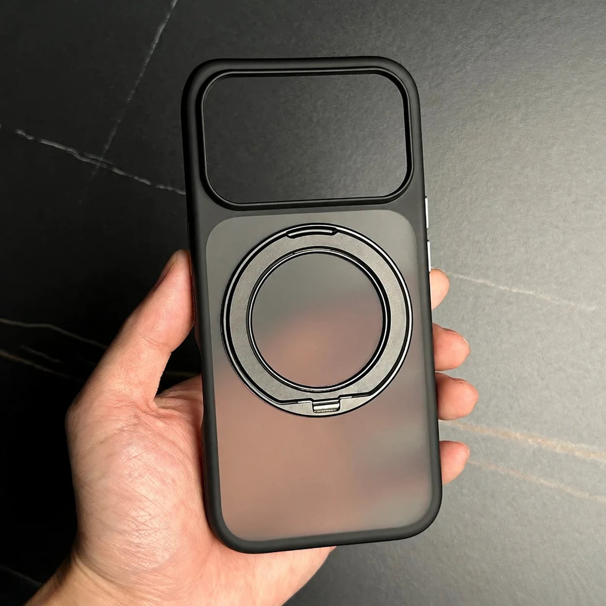Matte Clear Magnetic Ring Phone Case for iPhone 17 Pro, iPhone 17 Pro Max, iPhone 18 Pro, iPhone 18 Pro Max