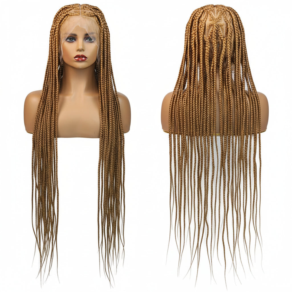 36'' Heart Braids Wig Synthetic Full Lace Braided Wig Knotless Box - OSASCO