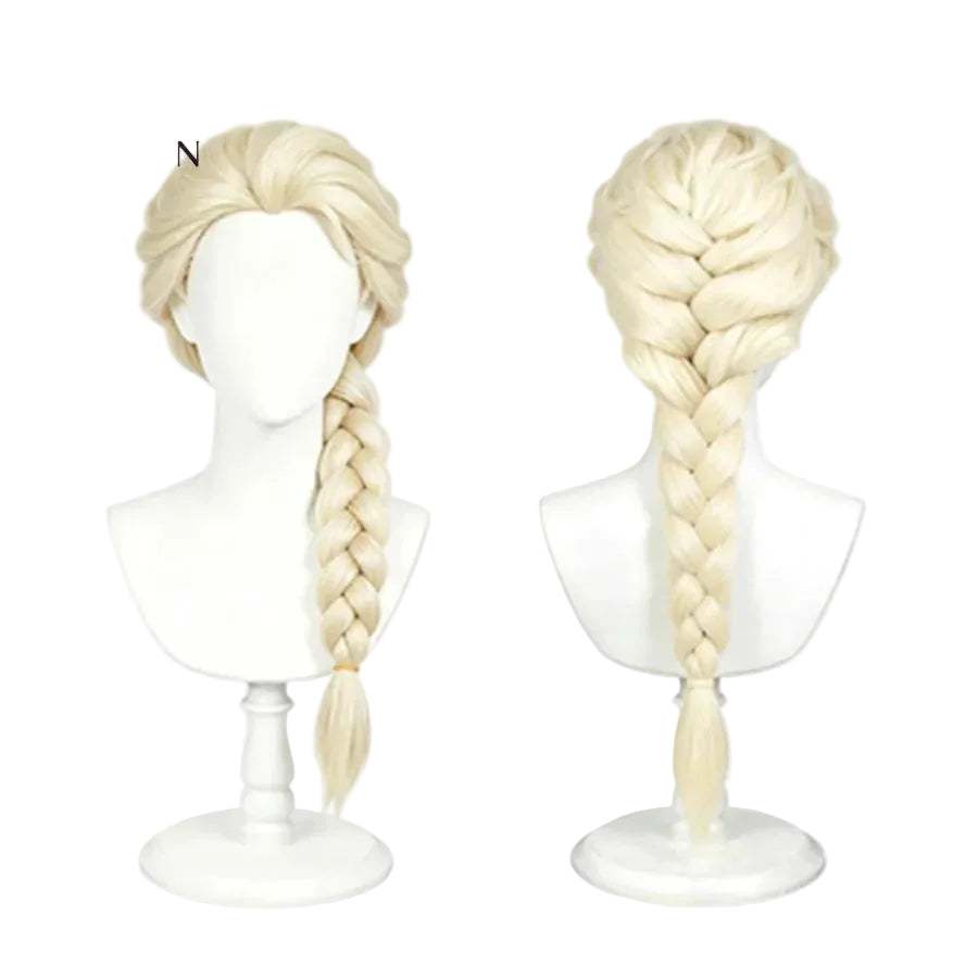 24inch Light Blonde Single Braid Wig, Elegant Braided Synthetic Hair - OSASCO