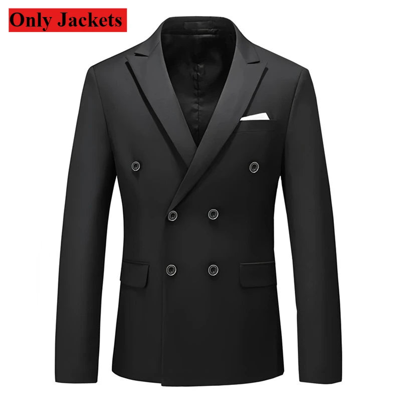 Men's 2-Piece Slim Fit Double-Breasted Peak Lapel Suit Set — product view