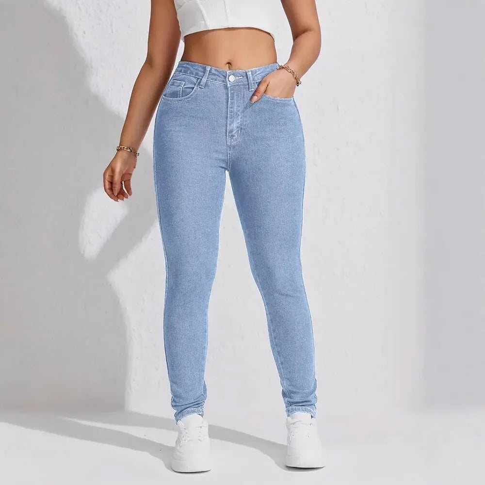 Women's High-Waist Stretch Skinny Jeans — product view