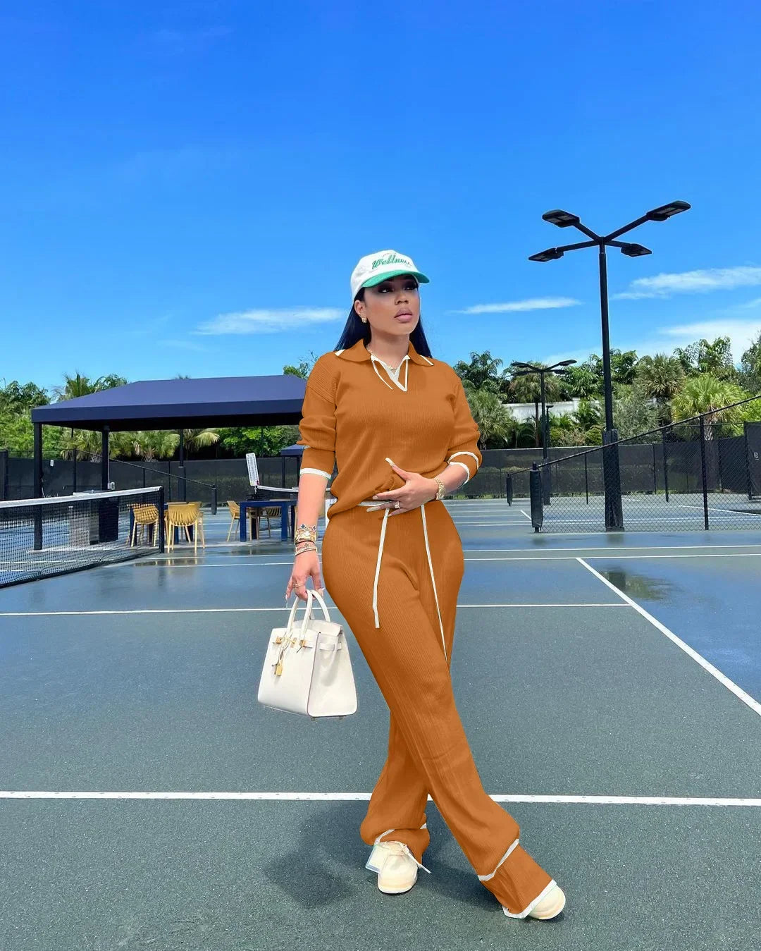 Women's Knitted Pullover & Wide-Leg Pants Set