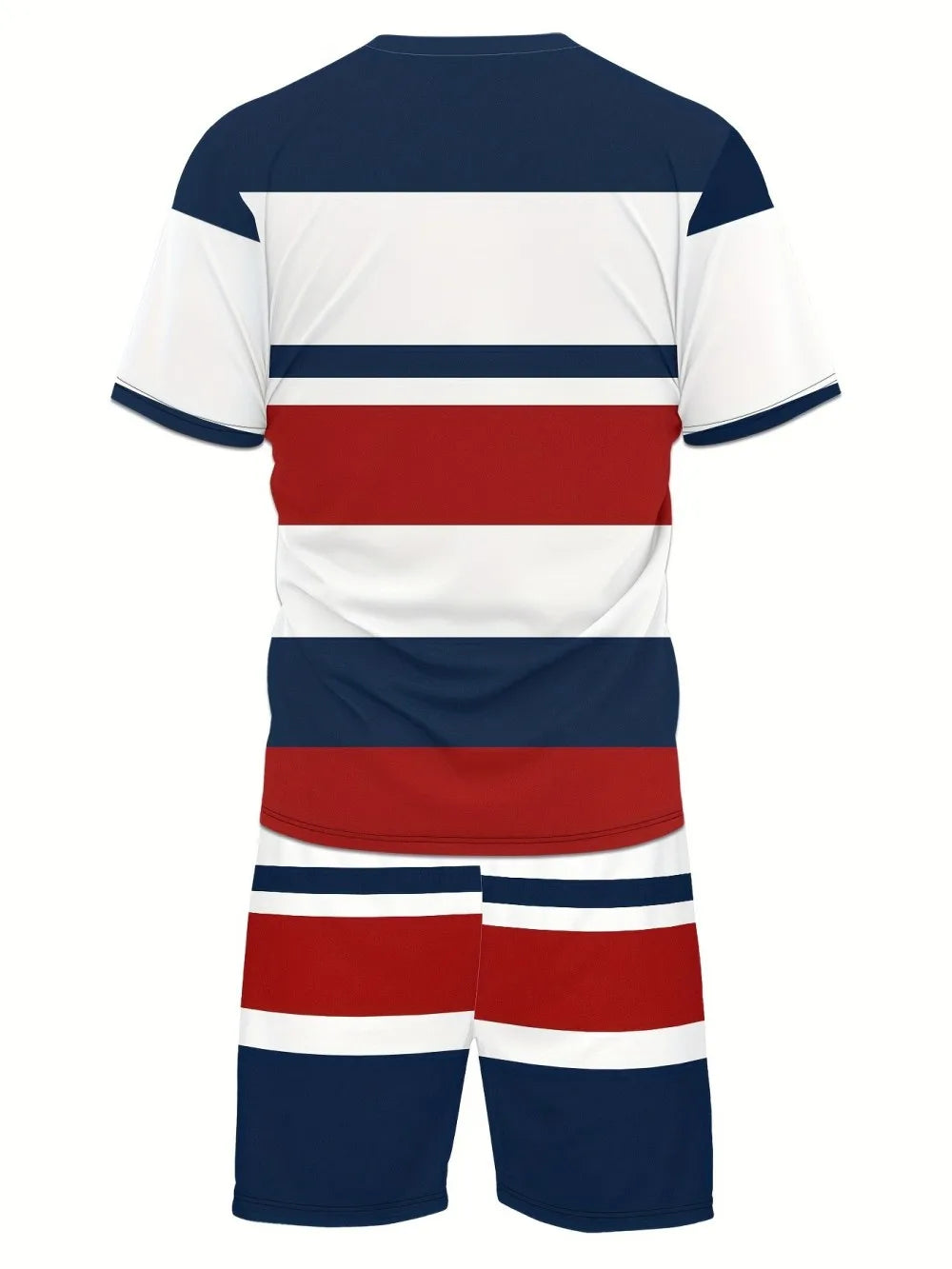 Men's Graphic Print Top & Shorts Set