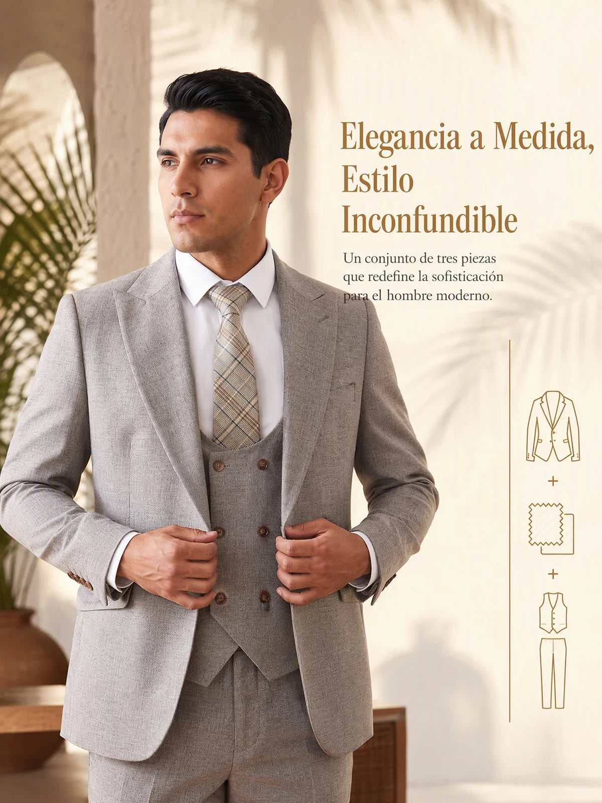 Men's Slim-Fit Suit Set — product view
