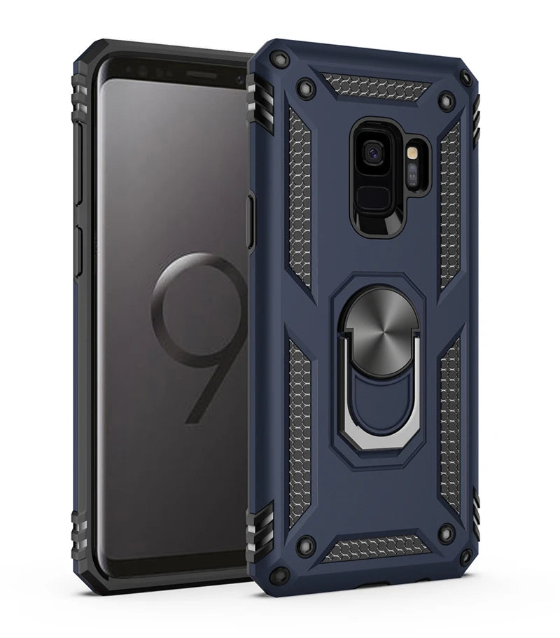 Ring Stand Phone Case for Samsung Galaxy A6 2018, S10, S10E, A6 Plus 2018, A9 2018, A70, S20, Note 9, Note 8, S10 Plus, S20 Plus, S20 Ultra, A8 2018, A8 Plus 2018, A51, A50, A71, A40, S8 Plus, S8, S9, S9 Plus