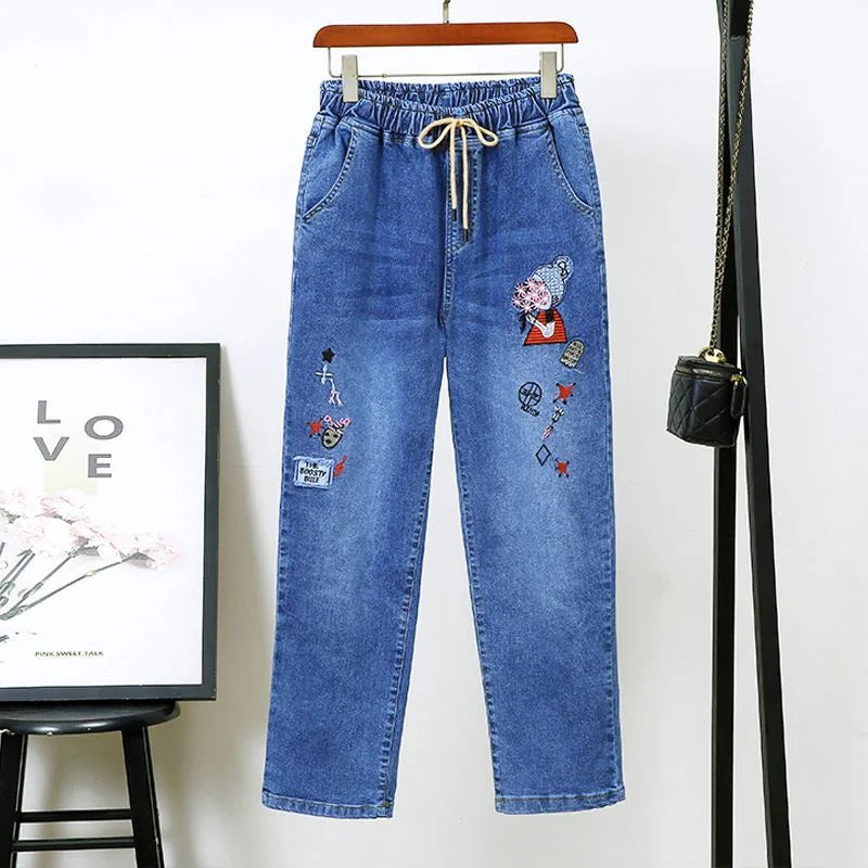 Women's High-Waist Stretch Straight-Leg Jeans — product view