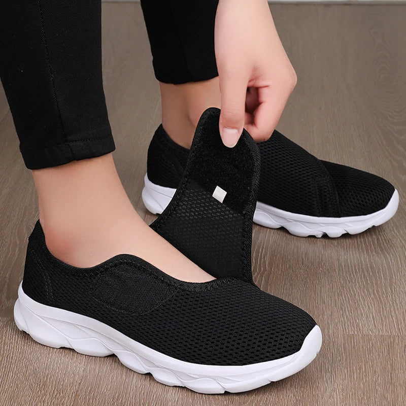 Hook-and-Loop Walking Sneakers — product view