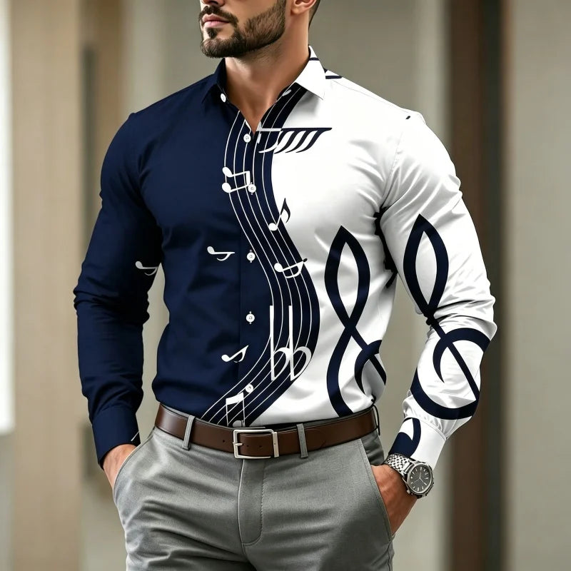 Men's Graphic Print Casual Shirt