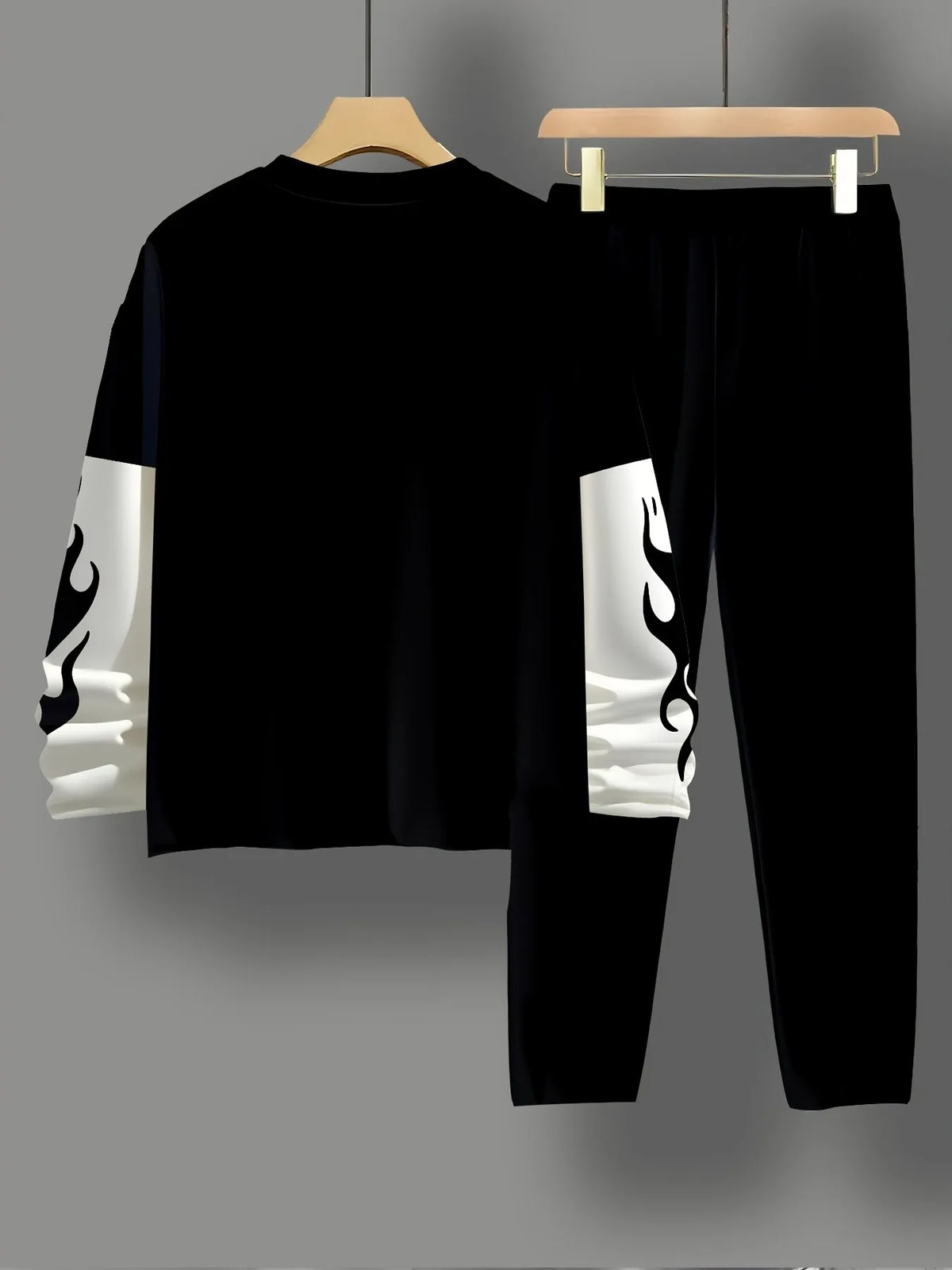 Men's Graphic Print Sweatshirt & Pants Set