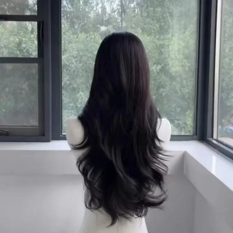 Women's Black Synthetic Wig — product view