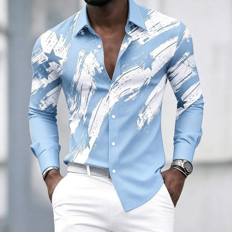 Men's Graphic Print Casual Shirt