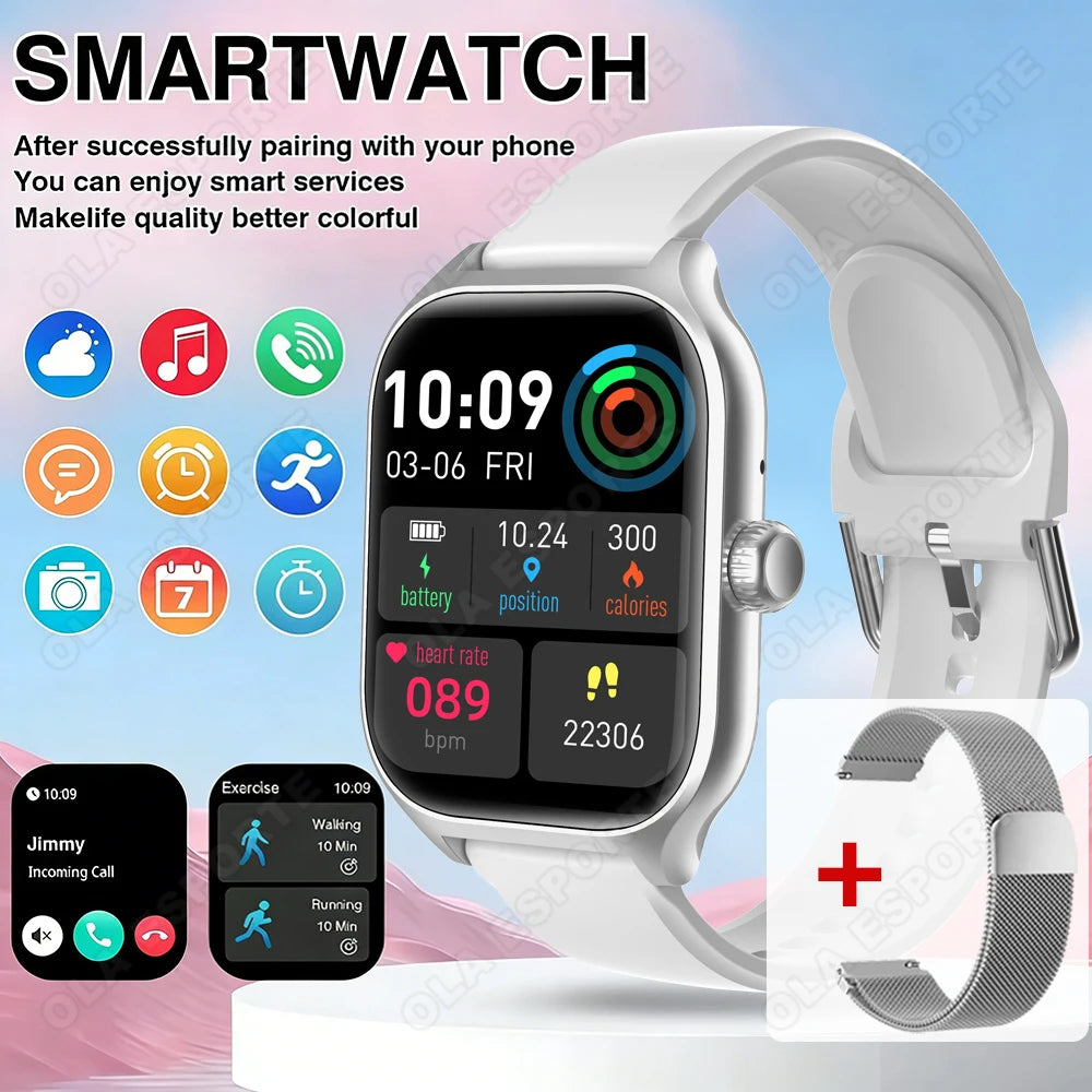 Outdoor 2.01-Inch Calling Smartwatch with Sleep Features