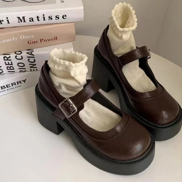 Women's Round-Toe Mary Jane Shoes — product view