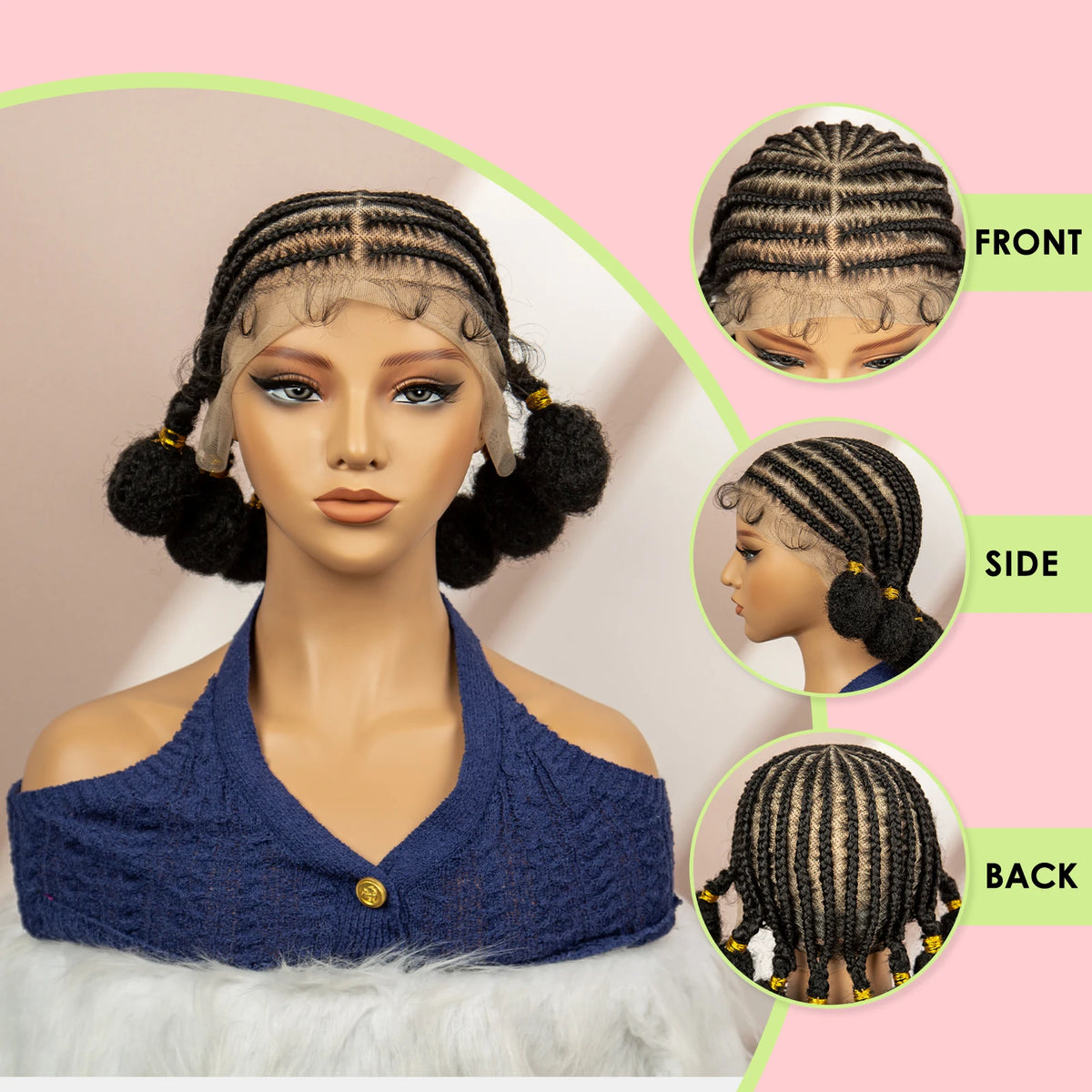 Women's Bantu Braided Wig — product view