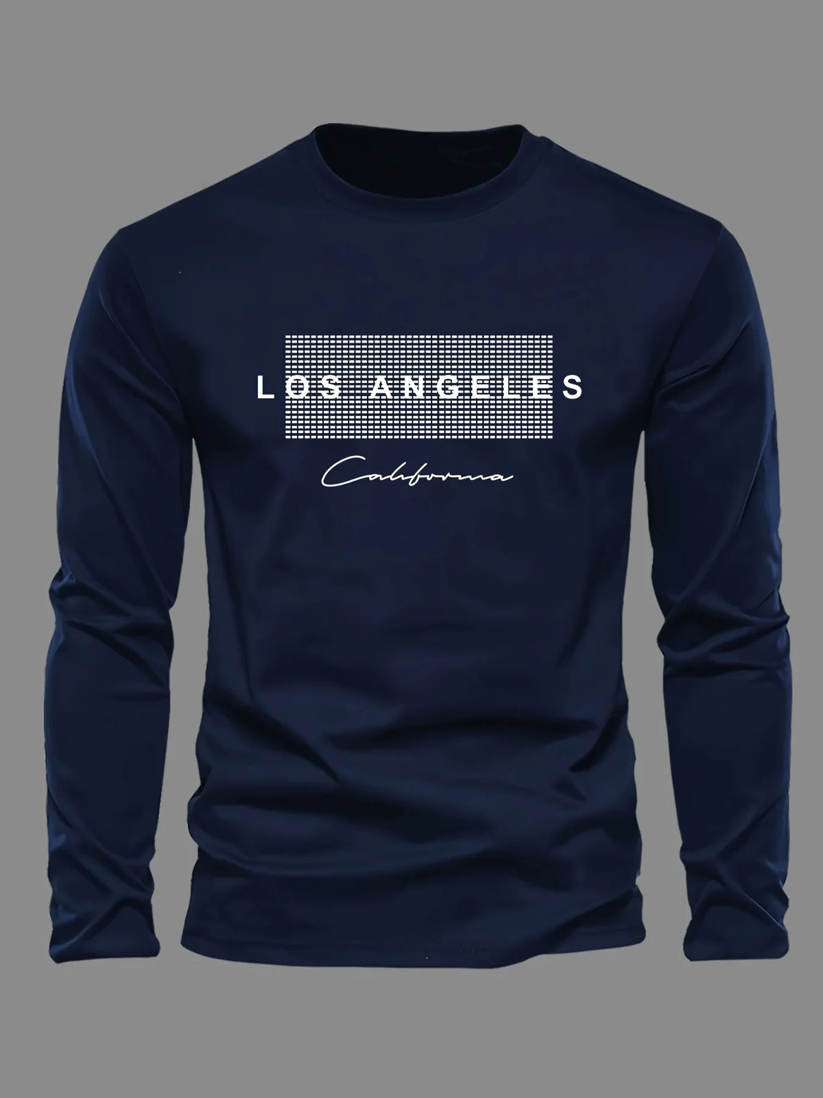 Men's Letter Print Long-Sleeve Casual T-Shirt