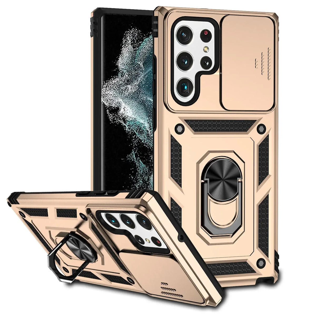 Camera Cover Phone Case for Samsung Galaxy S21 Ultra, S21 Plus, S21 FE, S21, S23 FE, S23, S22 Ultra, S22 Plus, S22, S24 Ultra, S24 Plus, S24, S23 Ultra, S23 Plus