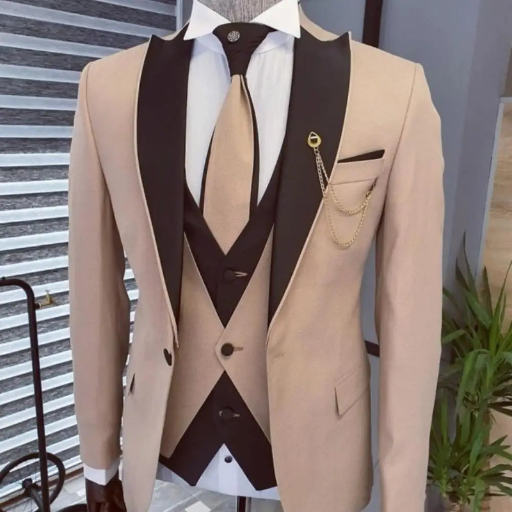 Men's 3-Piece Slim Fit Suit Set — product view
