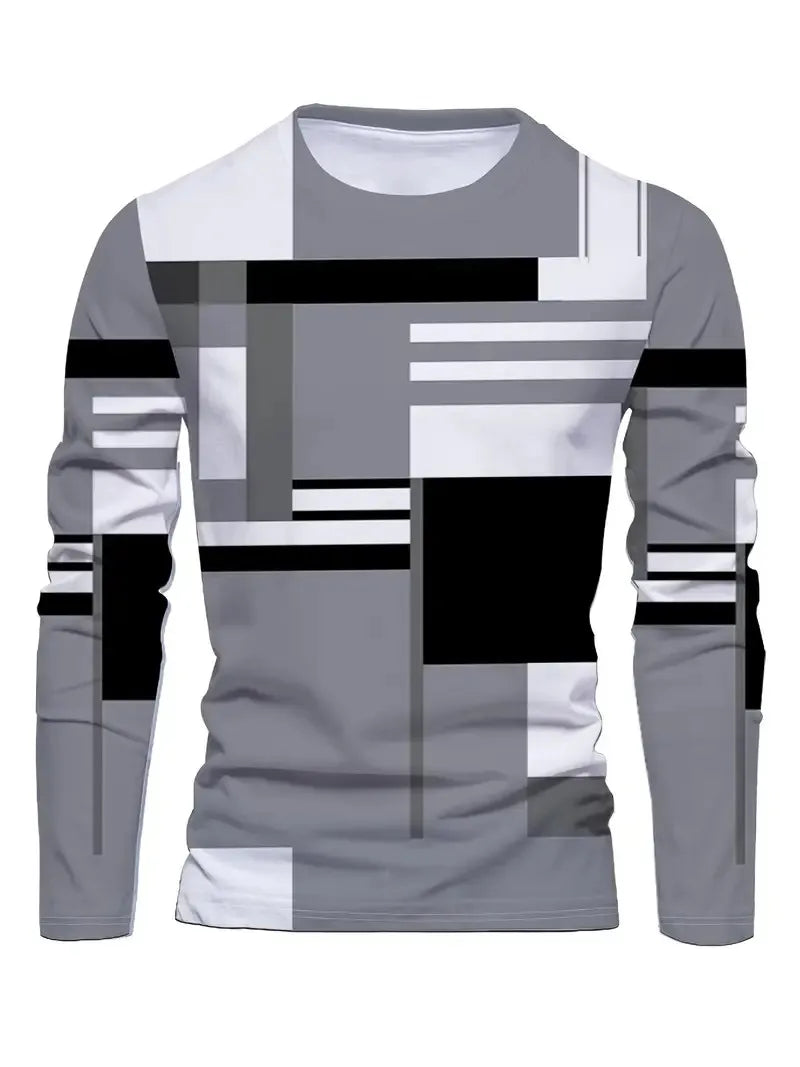 Men's Graphic Print Sweatshirt & Pants Set