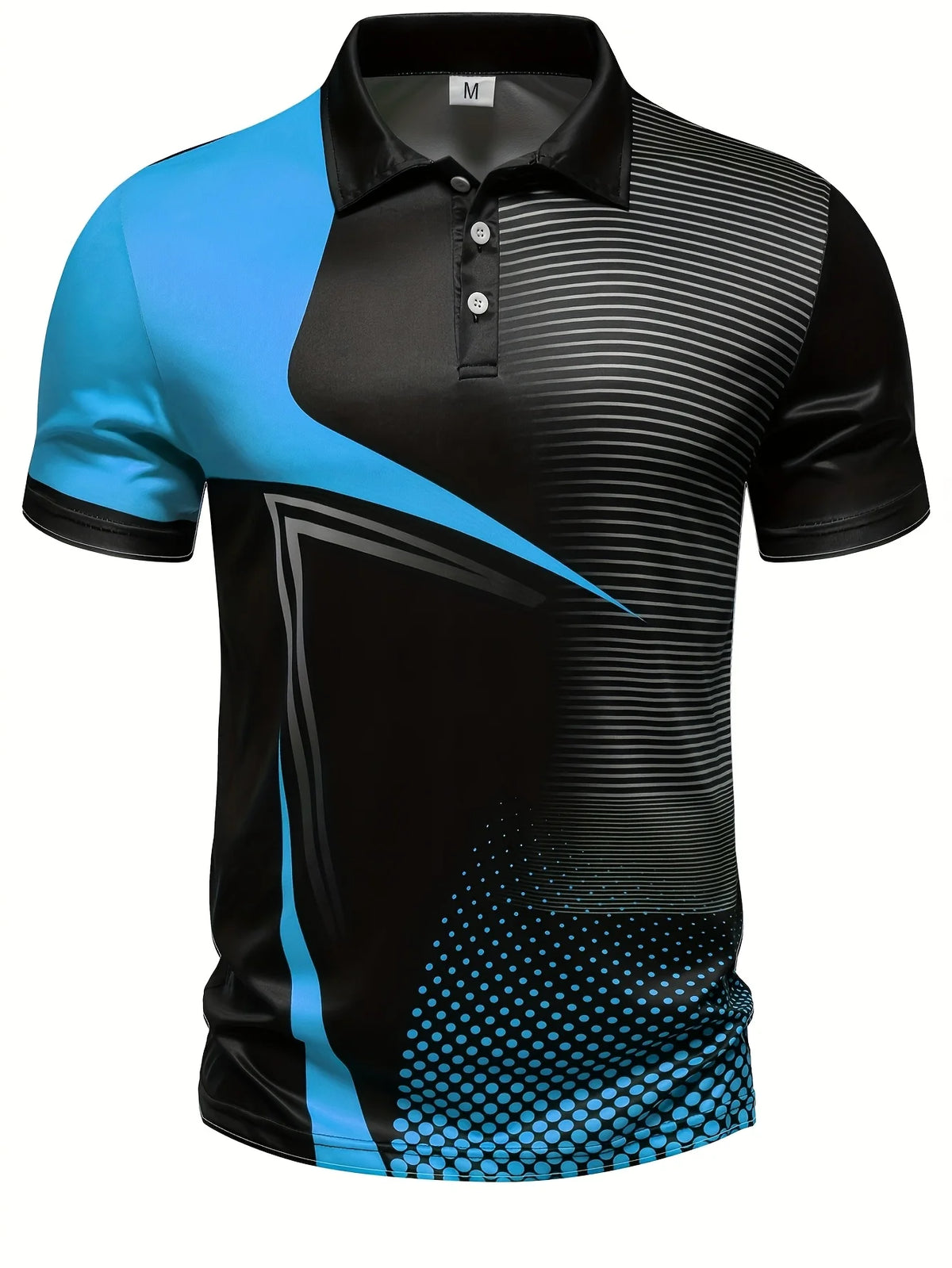 Men's Striped Short-Sleeve Polo Shirt