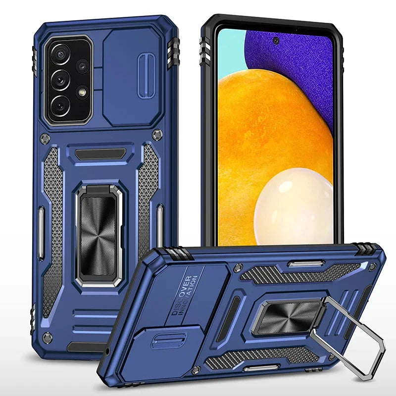 Camera Cover Phone Case for Samsung Galaxy A35, A55, A73 5G, A25 5G, A53 5G, A71 5G, A13, A14, A12, A15, A24 4G, A23, A32 4G, A22 4G, A22 5G, A72, A52, A82 5G, A32 5G, A42 5G