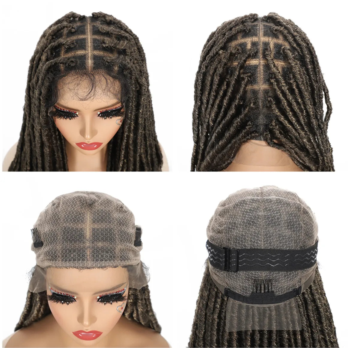 Women's Black Synthetic Glueless Wig — product view