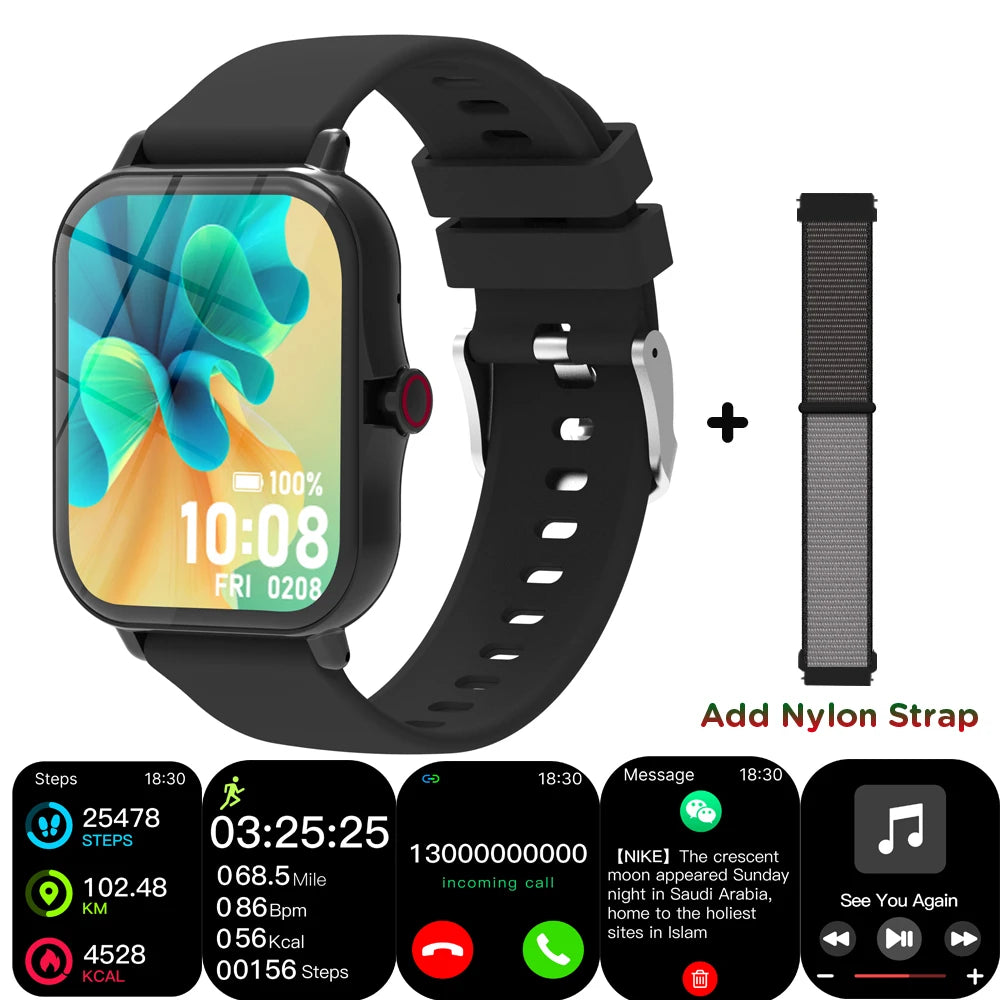 Children's 1.83-Inch Calling Smartwatch with Music Control