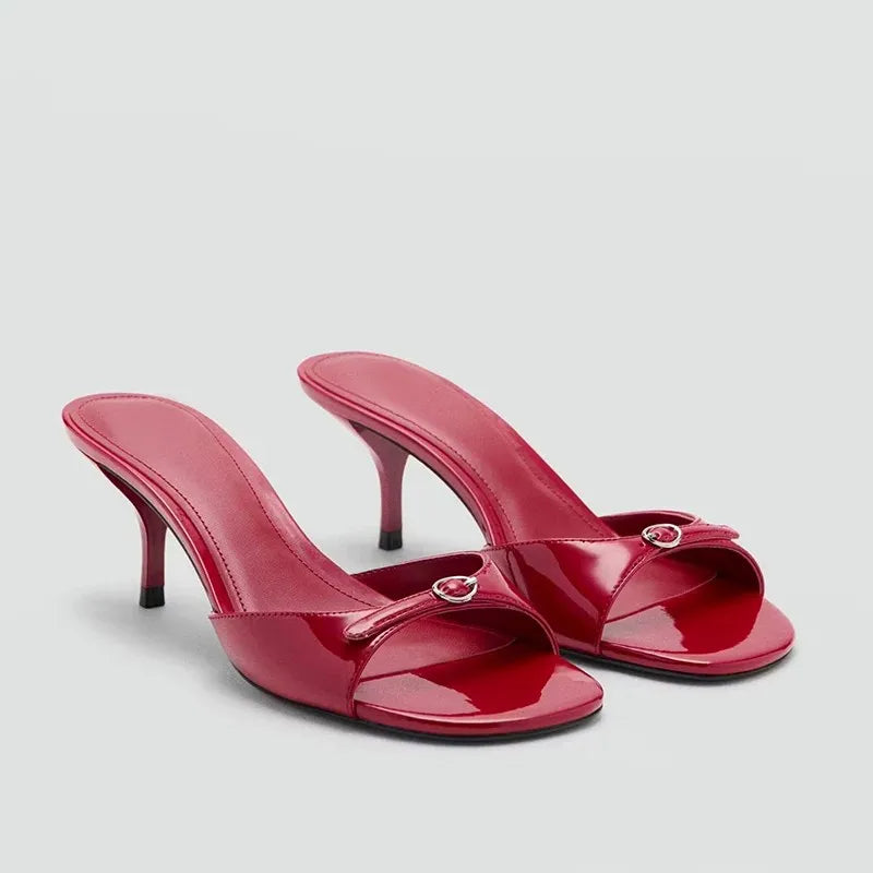 Women's Slim-Heel Open-Toe Mule Sandals