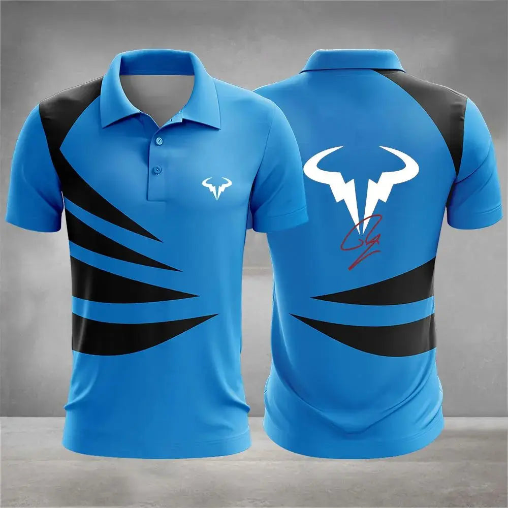 Men's Graphic Print Polo Shirt
