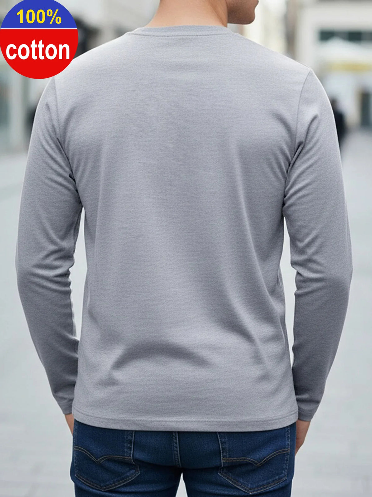 Men's Animal Print Long-Sleeve Casual T-Shirt