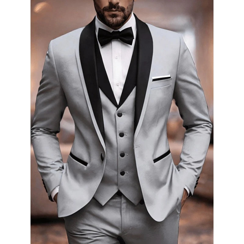 Men's British-Inspired Three-Piece Suit