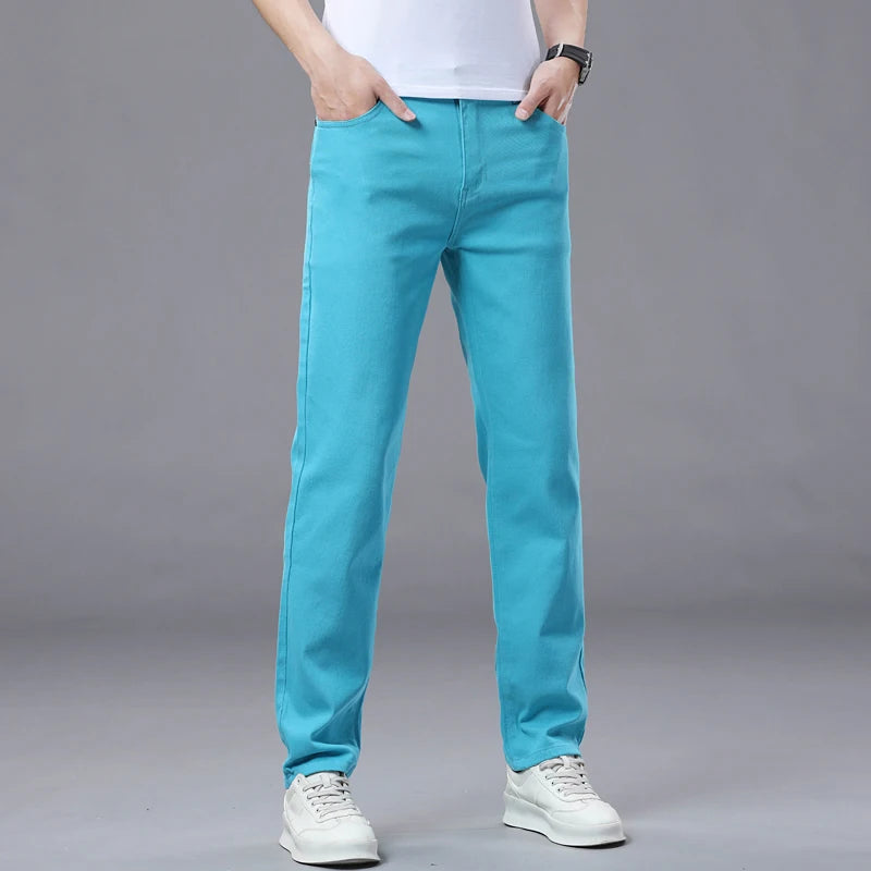 Men's Straight-Leg Stretch Denim Jeans — product view