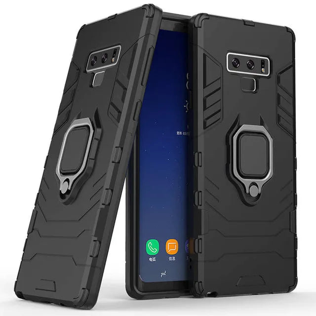 Ring Stand Phone Case for Samsung Galaxy A7 2018 A750, A9 2018, J4 Plus J4 Prime, J4 2018, S10E, A8 2018, S9 Plus, A8 Plus 2018, S10 Plus, J6 2018, S10, S8 Plus, S9, Note 9, S8, J6 Plus J6 Prime