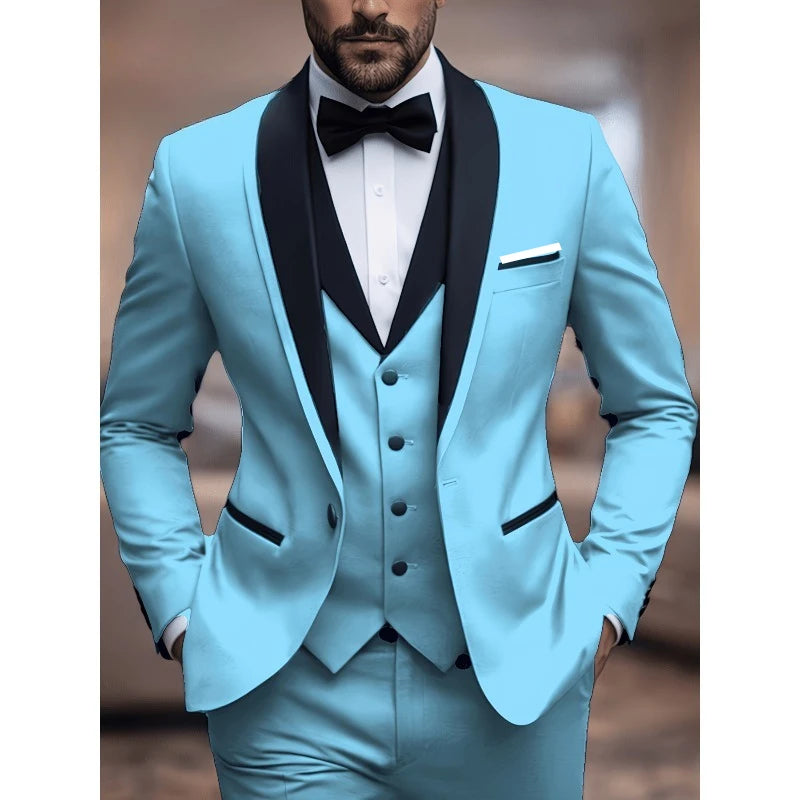 Men's British-Inspired Three-Piece Suit