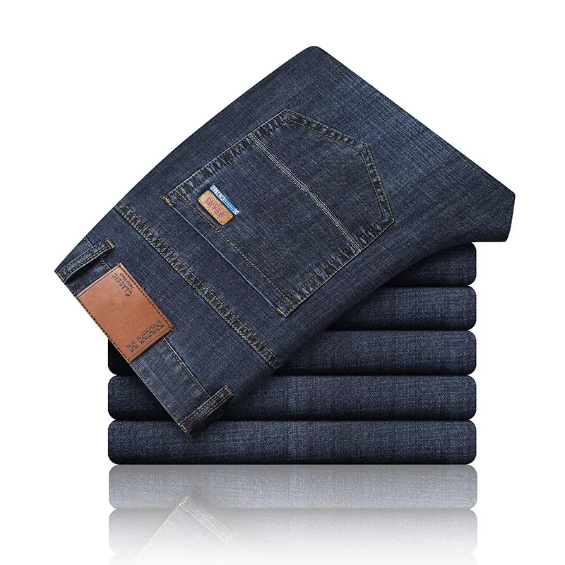 Men's Straight-Leg Stretch Denim Jeans — product view