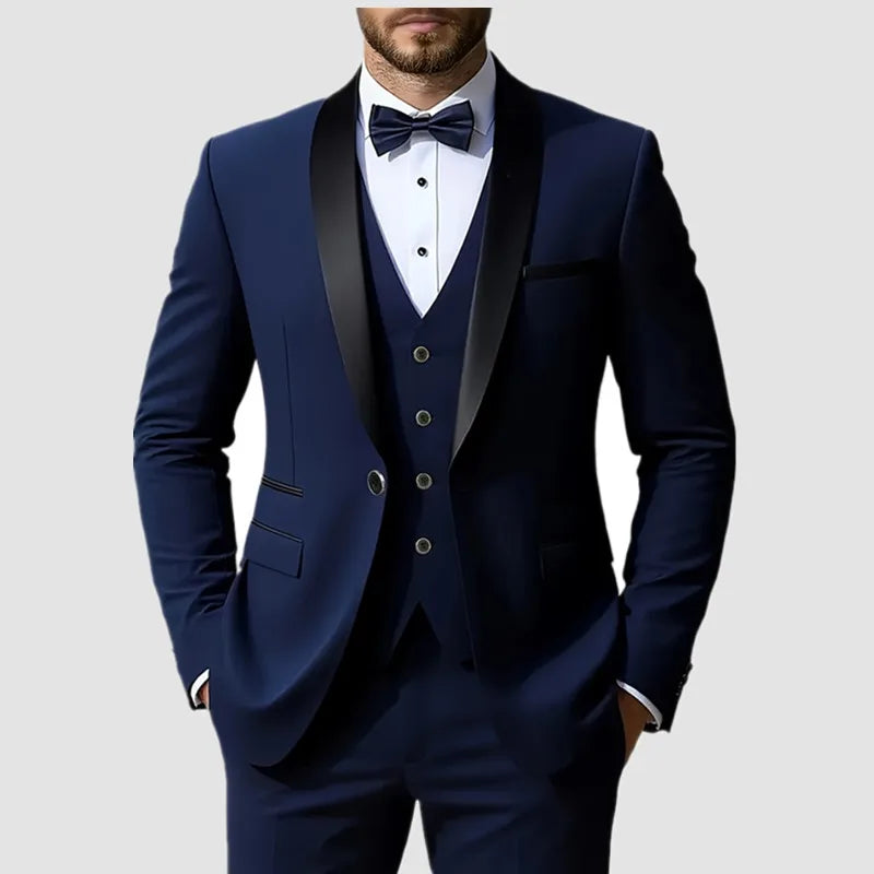 Men's Slim-Fit Notched Lapel Suit Set — product view