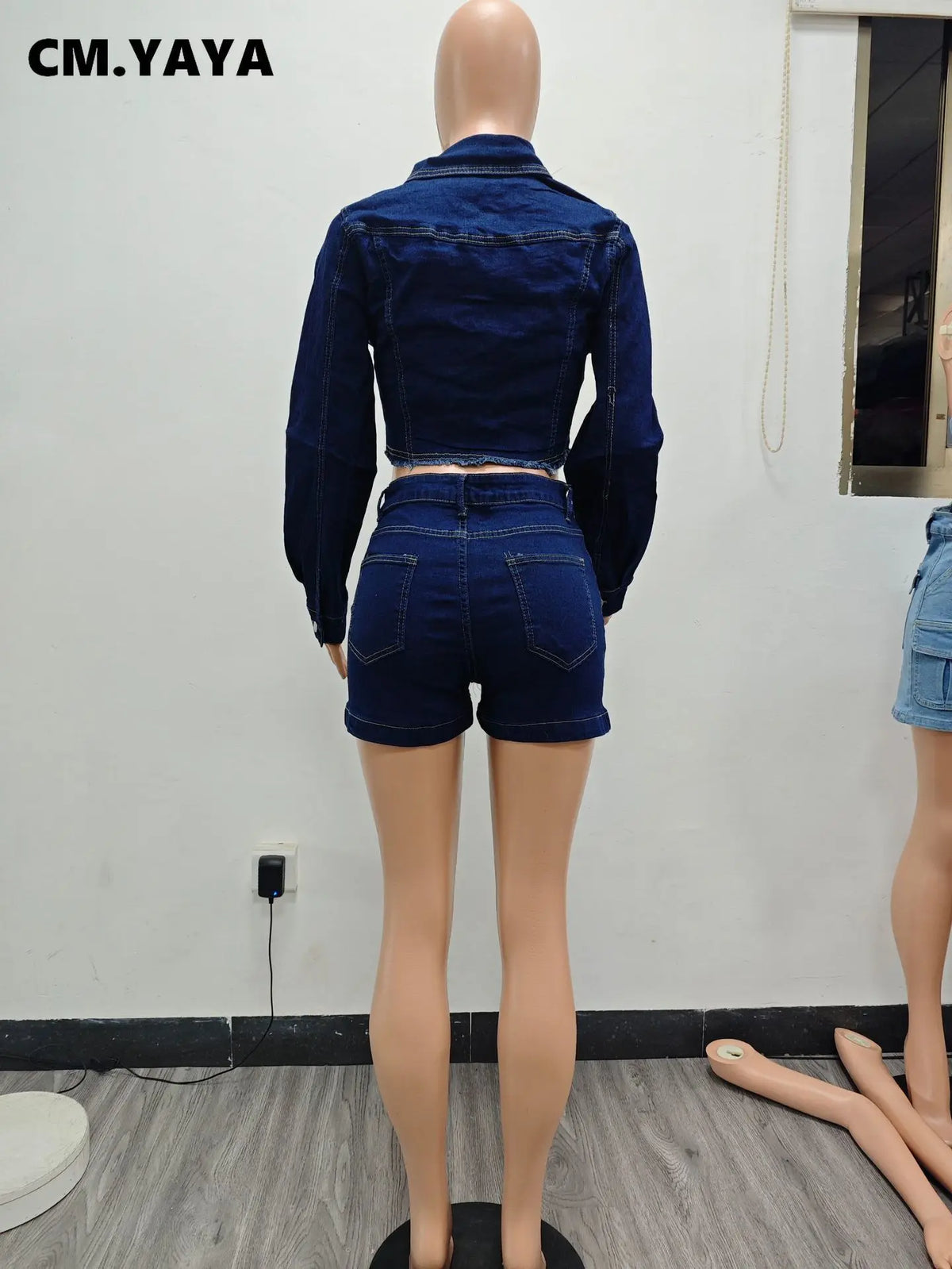 Women's Denim Jacket & Shorts Set
