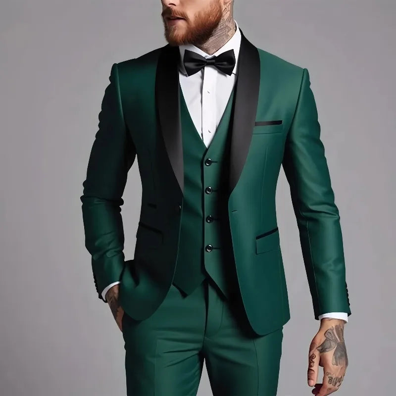 Men's One-Button Slim Fit Suit & Blazer Options