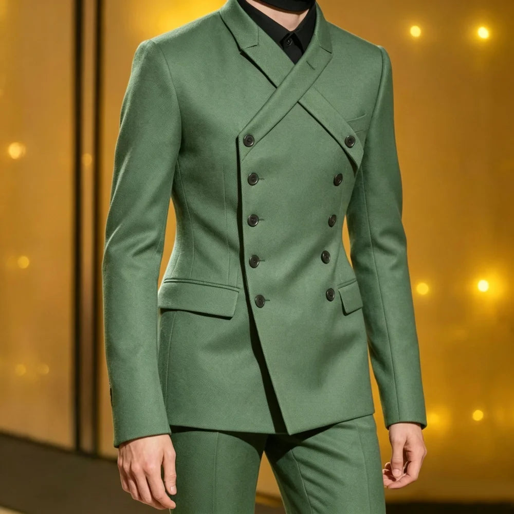 Men's 2-Piece Double-Breasted Suit Set — product view