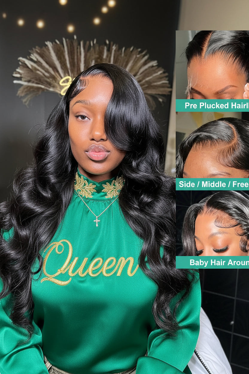 Body Wave Human Hair Lace Wig — product view