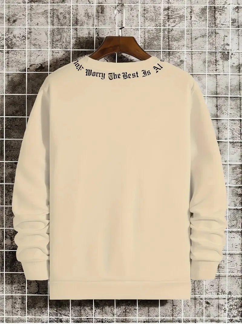 Men's Letter Print Casual Hoodie