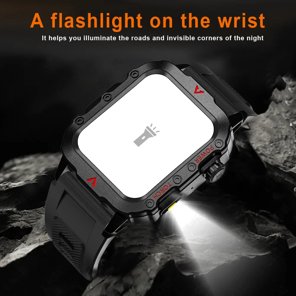 Outdoor 1.44-Inch Calling Smartwatch with Flashlight