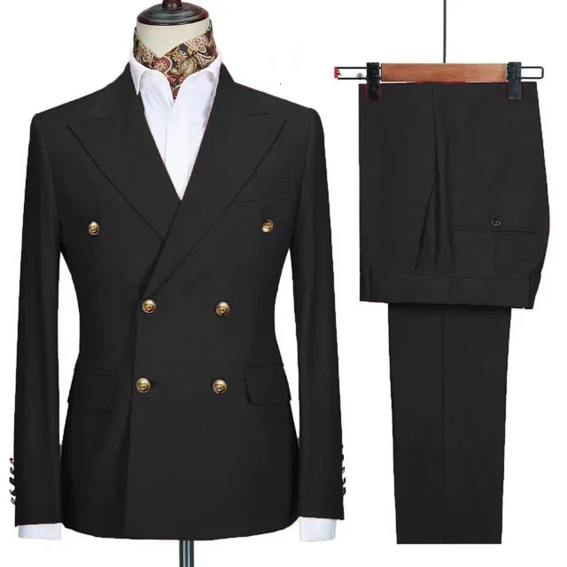 Men's Double-Breasted Suit Set — product view