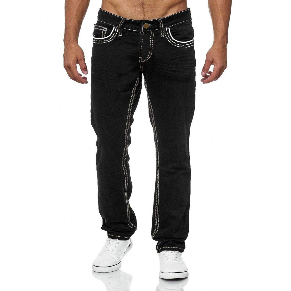 Men's Loose Fit Stretch Denim Jeans - Summer Weight — product view