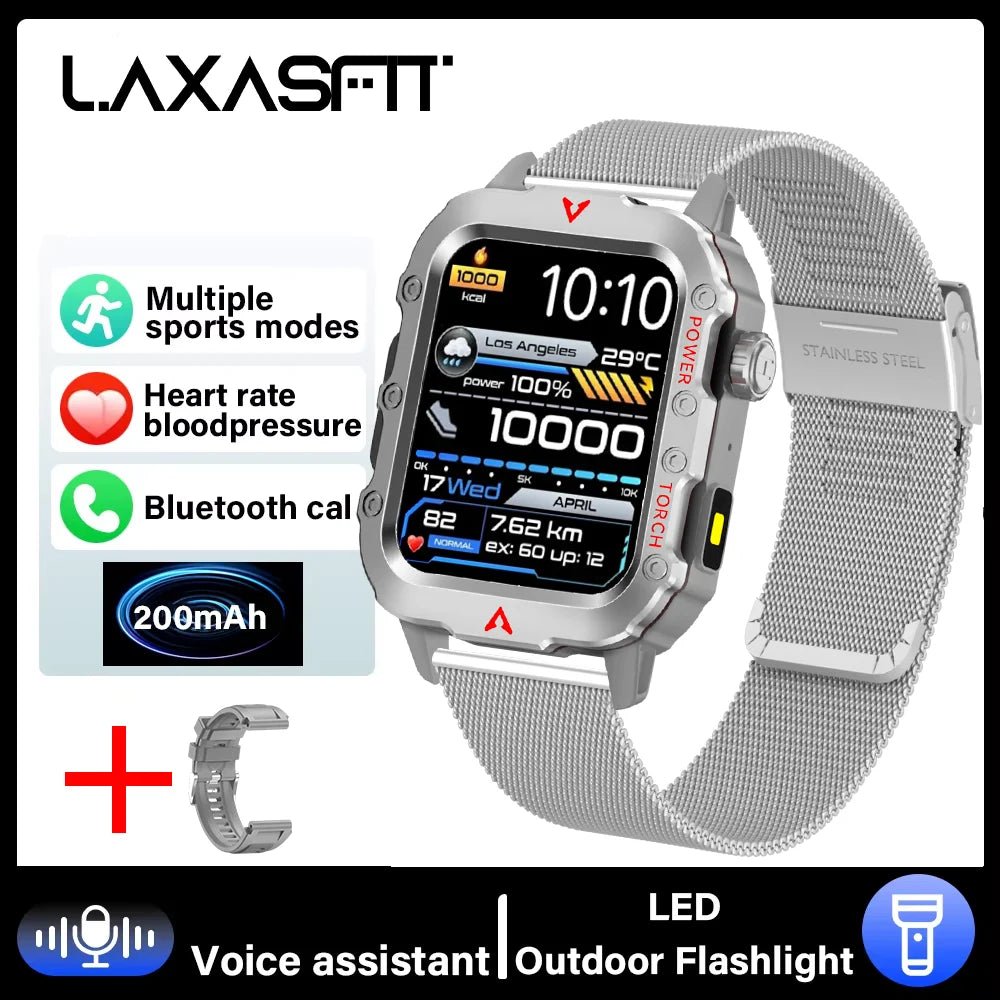 Outdoor 1.44-Inch Calling Smartwatch with Flashlight